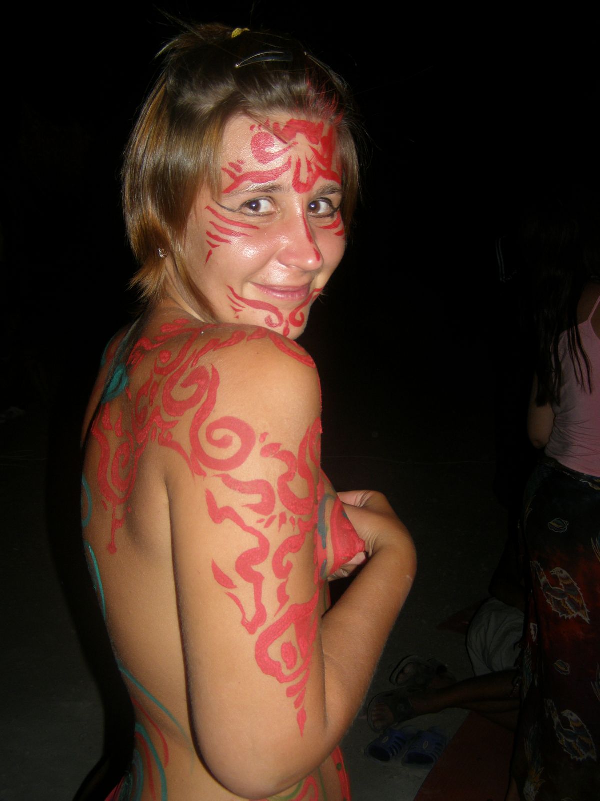 blackedraw blonde milf destroyed on vacation #PublicNudity #CasualNudity #outdoor #bodypaint #smailing